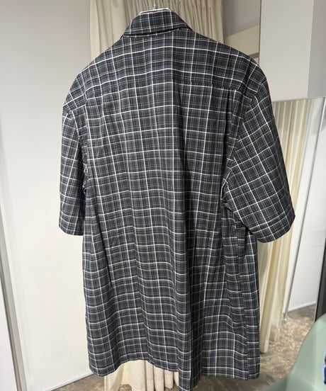 00s DKNY コットンヴィスコース チェック半袖シャツ