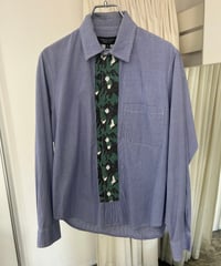 COMME des GARCONS HOMME PLUS カモ柄切り替え チェックシャツ