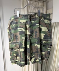 90s カモ柄 コットンカーゴショーツ