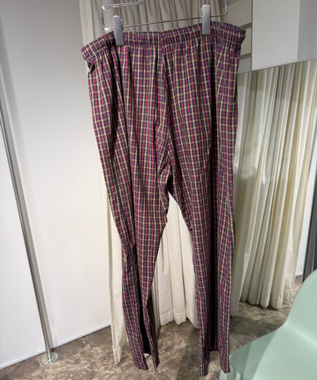 Unkown チェックパジャマパンツ