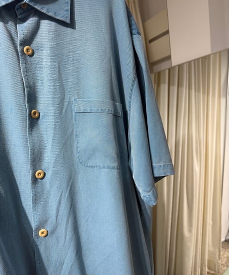 90s Nat Nastシルクコットン半袖シャツ