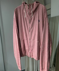80s Polo Ralph Lauren コットンストライプ ジップフーディ