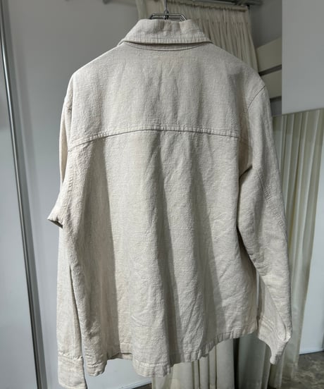 90s リネンコットン アイボリーワークジャケット