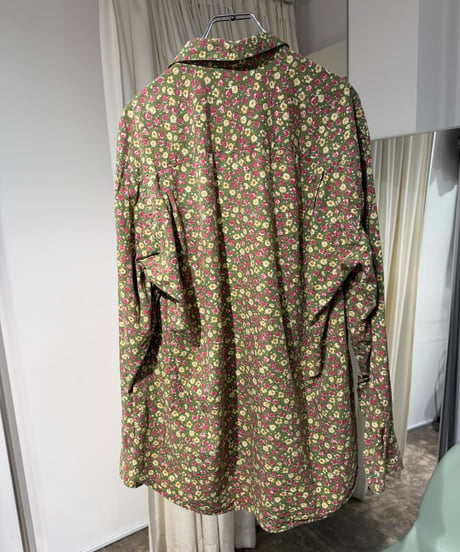 90s コットン花柄シャツ