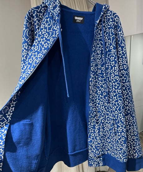 00s Stussy 星柄ジップアップ パーカー