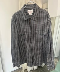 インド製 90s ジップアップ チェックシャツジャケット
