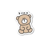 スマホに挟めるサイズのステッカー（kuma）