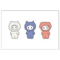ポストカード（もこもこアニマルズ）