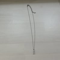 キュービック 3個 ネックレス　シルバー