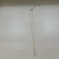 キュービック 3個 ネックレス   ゴールド