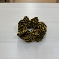 バイカラーレオパードシュシュ   イエロー