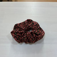 バイカラーレオパードシュシュ   ピンク