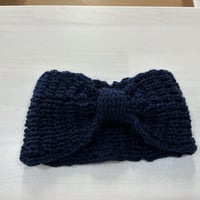 ニットヘアバンド   ネイビー