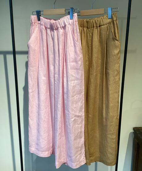 linen two tuck easy pants