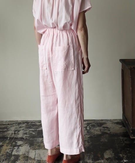 linen two tuck easy pants