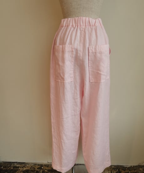 linen two tuck easy pants