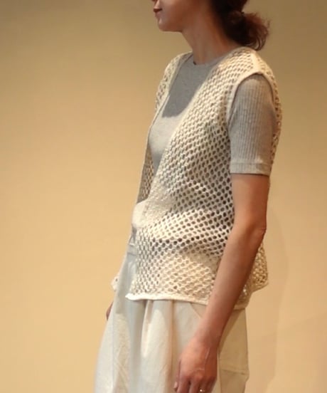 Vintage mesh cotton vest