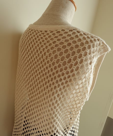 Vintage mesh cotton vest
