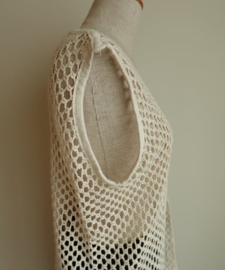Vintage mesh cotton vest