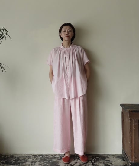 linen two tuck easy pants