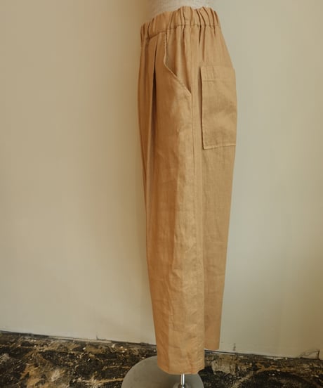 linen two tuck easy pants