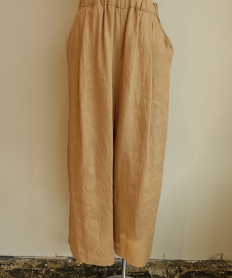 linen two tuck easy pants
