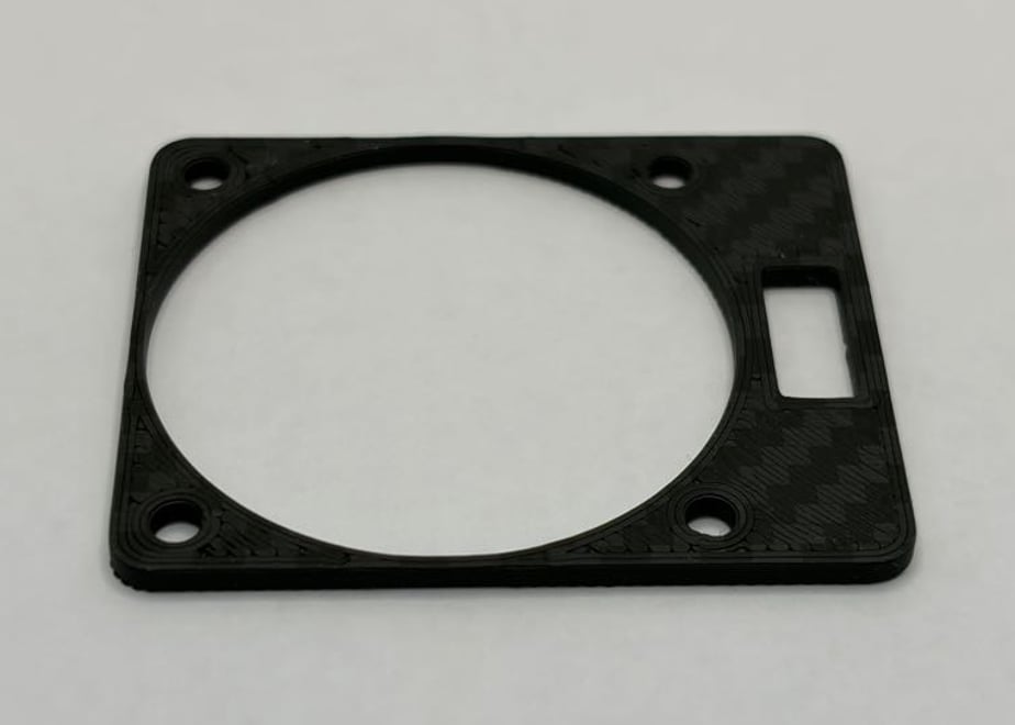【XRC】汎用 ESCスイッチマウントプレート【30/40mm / カーボンスタイル】