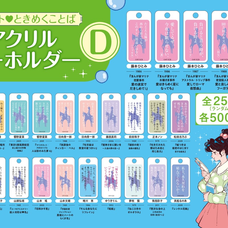 ランダム】コバルト♥ときめくことばアクリルキーホルダー【D