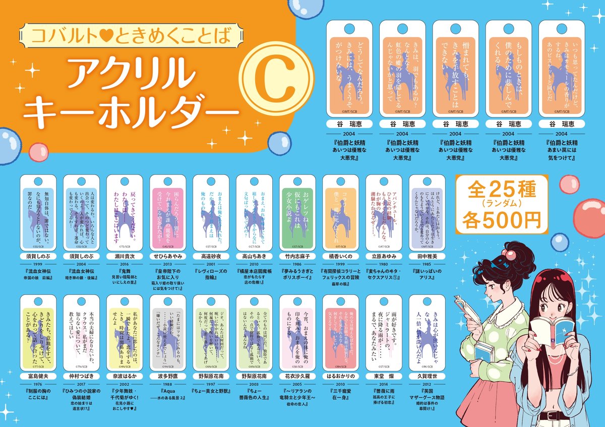 ランダム】コバルト♥ときめくことばアクリルキーホルダー【C