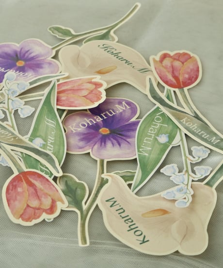 tulip place card/席札_花席札_チューリップ