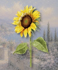 Sunflower place card/席札_花席札_ひまわり