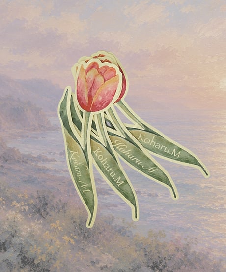 tulip place card/席札_花席札_チューリップ