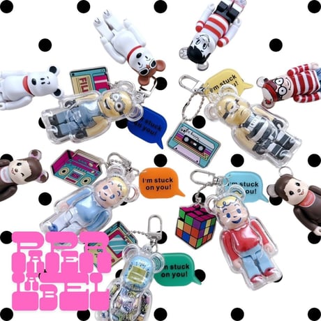 1p ベアブリック 100% 専用 保護ケース クリア アクリルケース キーホルダー 透明 BE@RBRICK フィギュア ケース 持ち運び ディスプレイ 傷防止 コレクション ケース 本体別売
