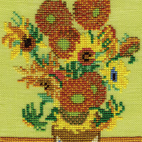 No.89 Sunflowers by Vincent van Gogh:cross stitch pattern data