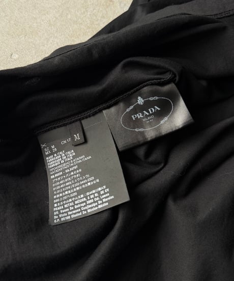 PRADA バック三角ロゴクルーネックTシャツ black
