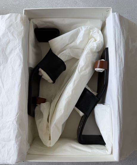 JIL SANDER レザーミュールサンダル