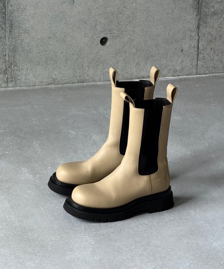 BOTTEGA VENETA チェルシーブーツ サイドゴアブーツ ベージュ 37