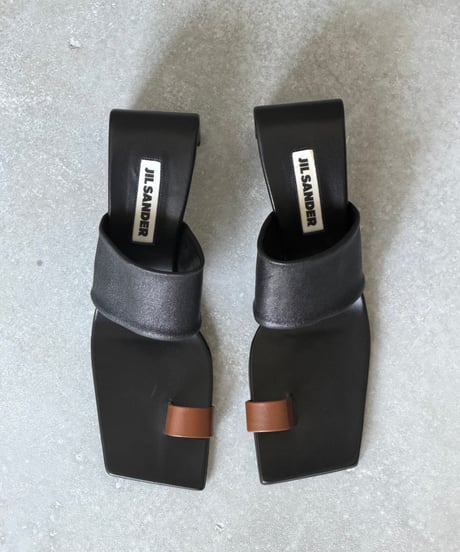 JIL SANDER レザーミュールサンダル