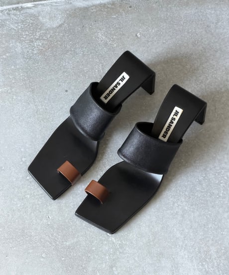 JIL SANDER レザーミュールサンダル