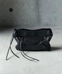 BALENCIAGA クラッチバッグ ブラック レザー