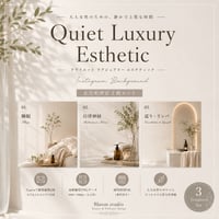 Quiet Luxury Esthetic 美容サロン向けInstagram背景3枚セット
