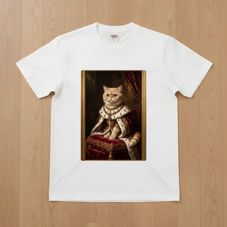 エキゾチックショートヘア半袖Tシャツ ルネサンス風カラー ホワイト 男女兼用