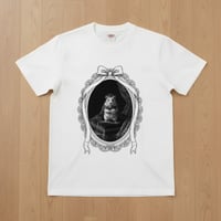 キンクマハムスター半袖Tシャツ ルネサンス風モノクロ ホワイト 男女兼用