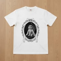ライオンヘッド半袖Tシャツ ルネサンス風モノクロ ホワイト 男女兼用