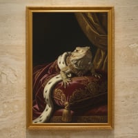 イグアナ（サバクイグアナ）のルネサンス風肖像画 A3額装インテリア壁掛け