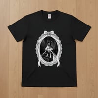 犬（ボストンテリア）半袖Tシャツ ルネサンス風モノクロアート ブラック 男女兼用