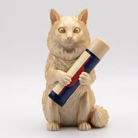 ノルウェージャンフォレストキャットのリップケース 3Dプリント シルクゴールド