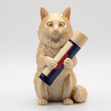 ノルウェージャンフォレストキャットのリップケース 3Dプリント シルクゴールド