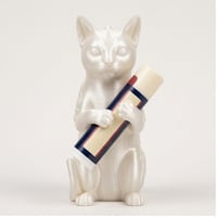 猫（シンガプーラ）の3Dプリント リップケース シルクホワイト キーホルダー