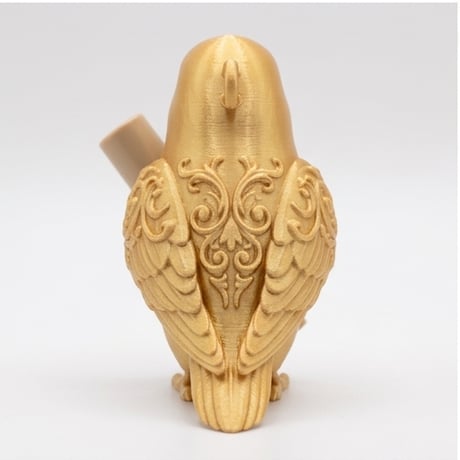 コザクラインコのリップケース 3Dプリント シルクゴールド キーホルダー